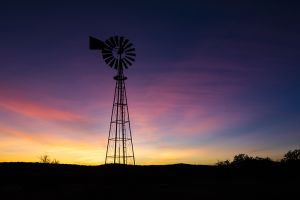D-0163 Windmill @ Sunset, Texas Hill Country 