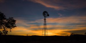 D-0166 Windmill @ Sunset, Texas Hill Country 