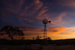 D-0167 Windmill @ Sunset, Texas Hill Country 
