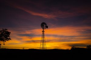 D-0171 Windmill @ Sunset, Texas Hill Country 