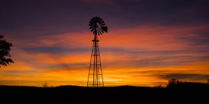 D-0172 Windmill @ Sunset, Texas Hill Country 
