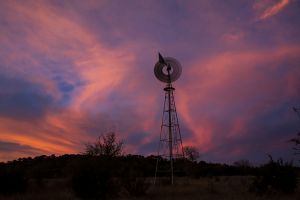 D-0173 Windmill @ Sunset, Texas Hill Country 